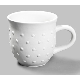 Ceramic Bisque Hobnail Mug - Case of 6